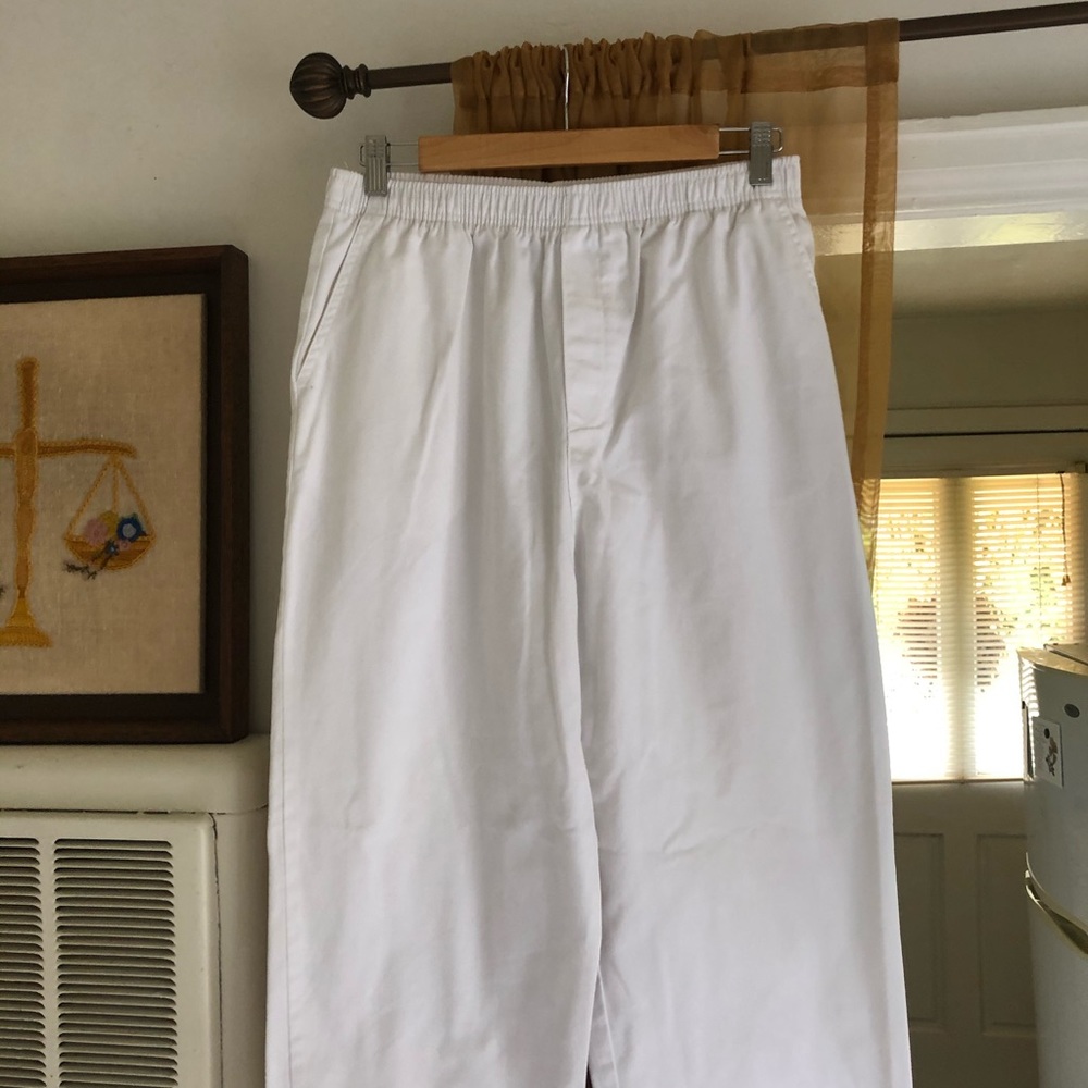 ✿Cabin Creek White Cotton Elastic Waist Paint 12